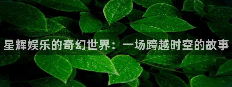 安信12最新版本更新内容：星辉娱乐的奇幻世界：一场跨越时空的故事